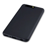 Луксозен силиконов гръб ТПУ ултра тънък МАТ за Huawei P10 Plus черен